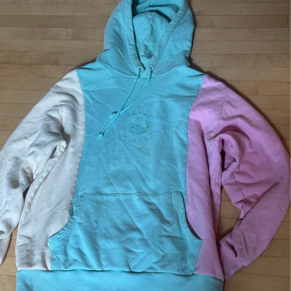 Teddy Fresh Multicolor Hoodie - Blue, Pink, White